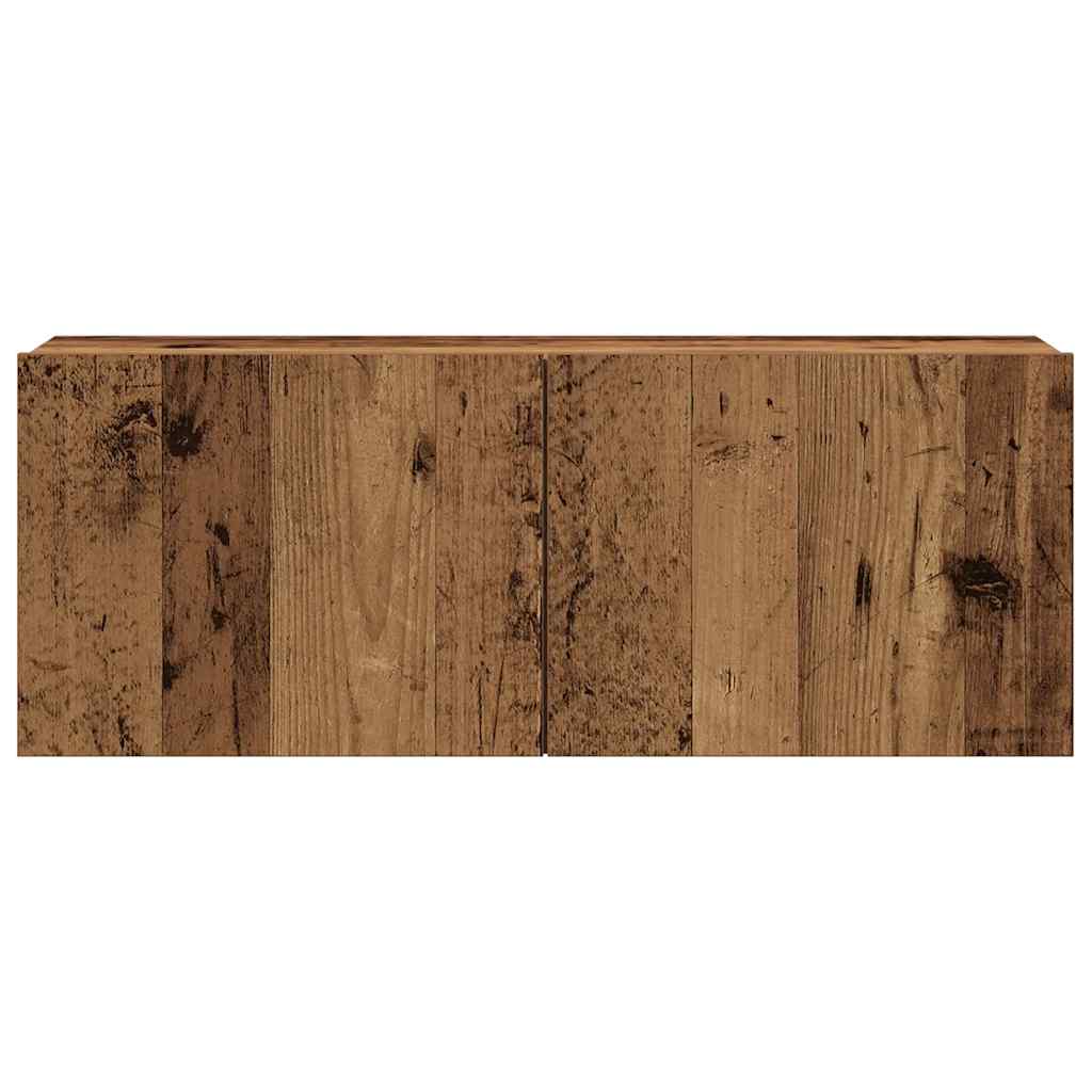 5 Piece TV Cabinet Set Wall-mounted Old Wood Engineered Wood