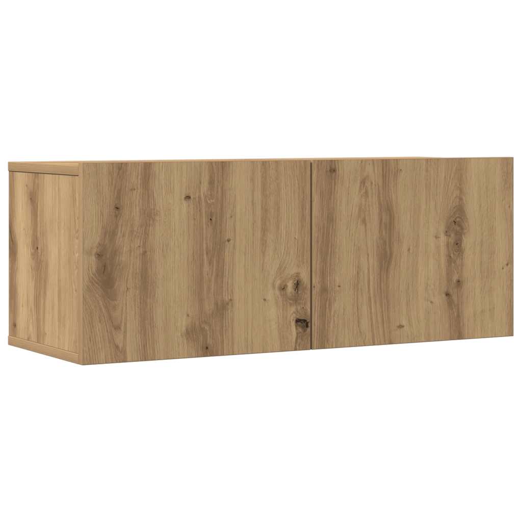 5 Piece TV Cabinet Set Wall-mounted Artisan Oak Engineered Wood