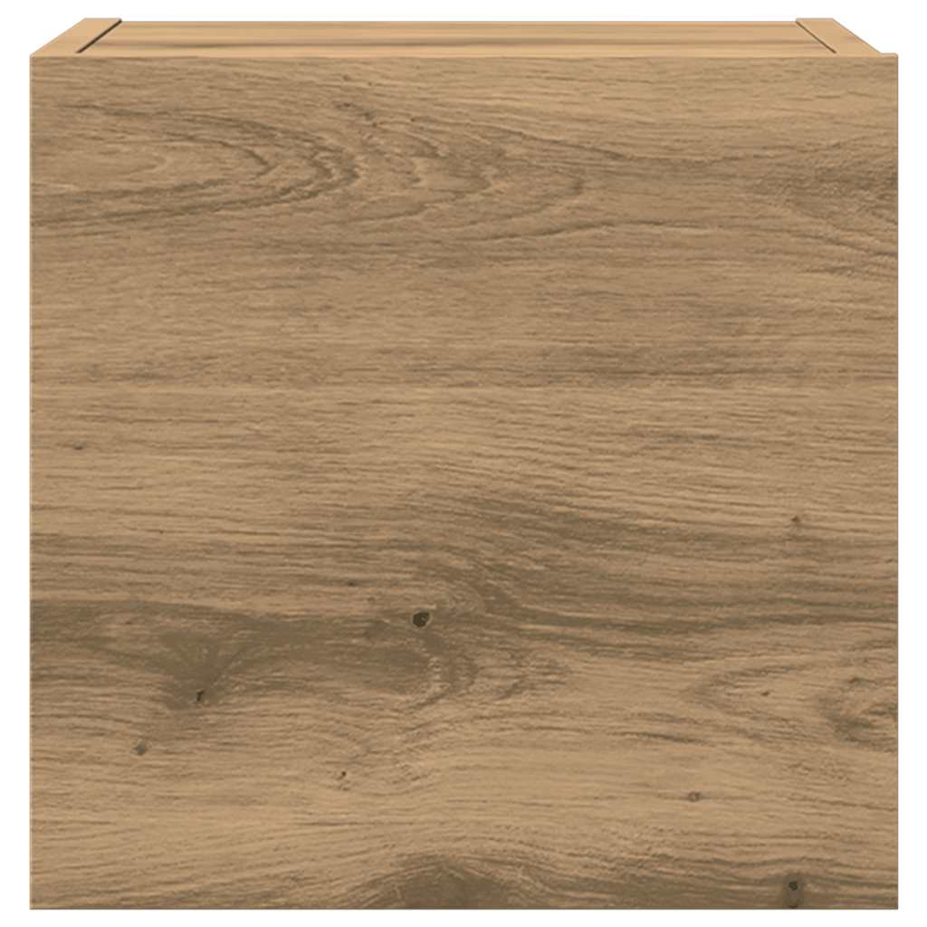 7 Piece TV Cabinet Set Wall-mounted Artisan Oak Engineered Wood