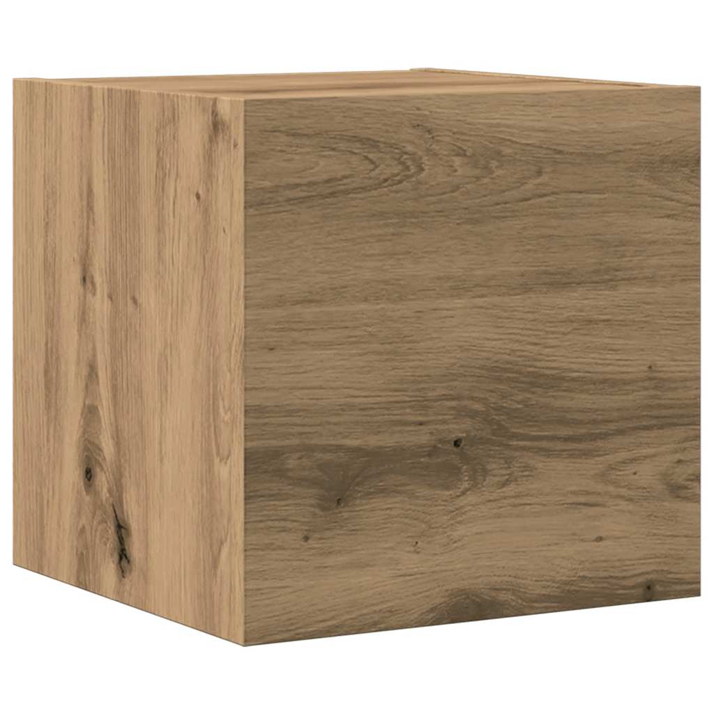 7 Piece TV Cabinet Set Wall-mounted Artisan Oak Engineered Wood