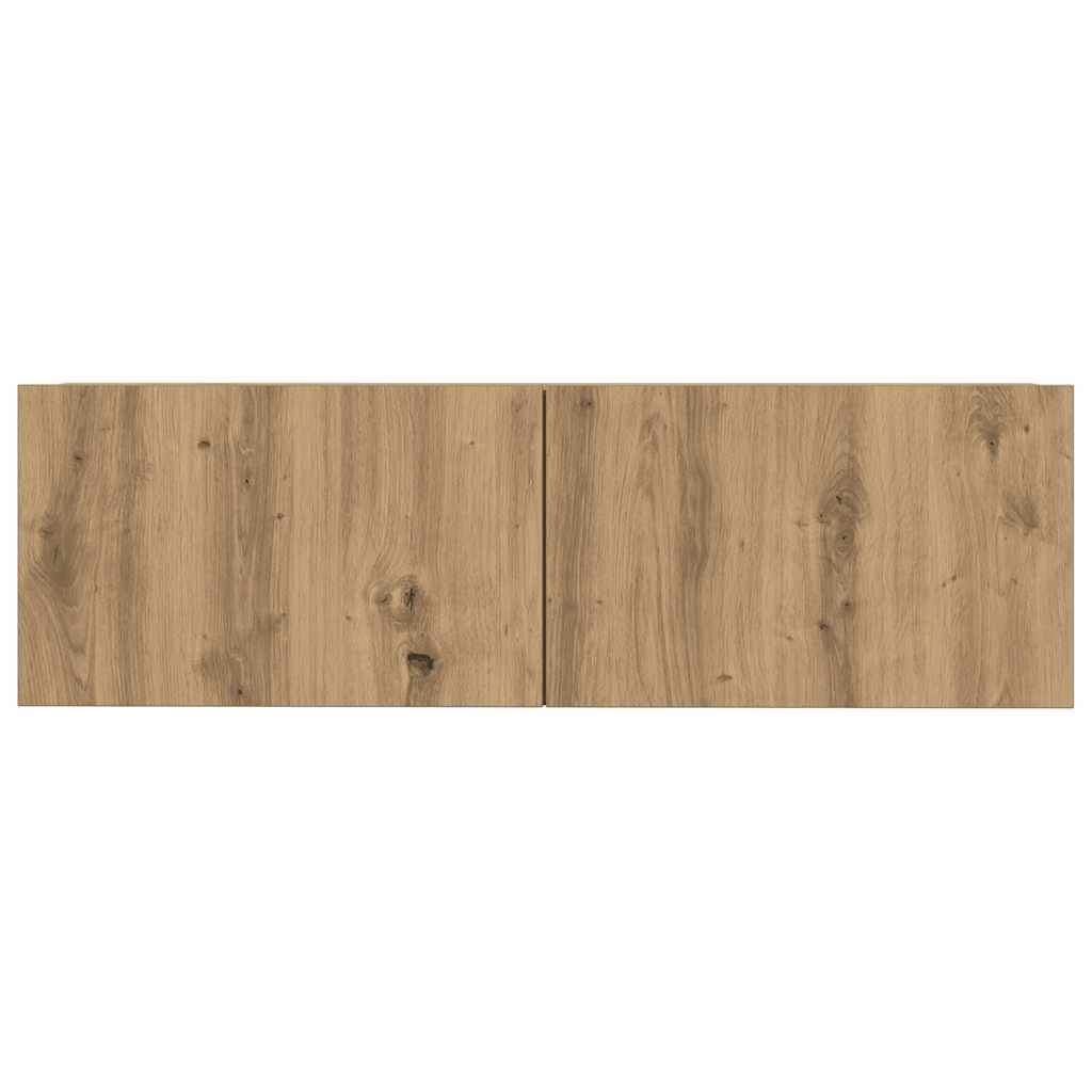 7 Piece TV Cabinet Set Wall-mounted Artisan Oak Engineered Wood