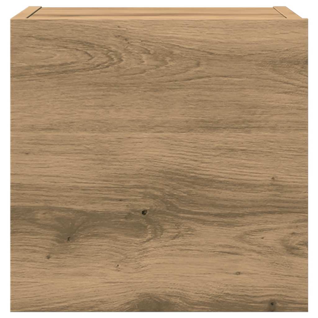 4 Piece TV Cabinet Set Wall-mounted Artisan Oak Engineered Wood