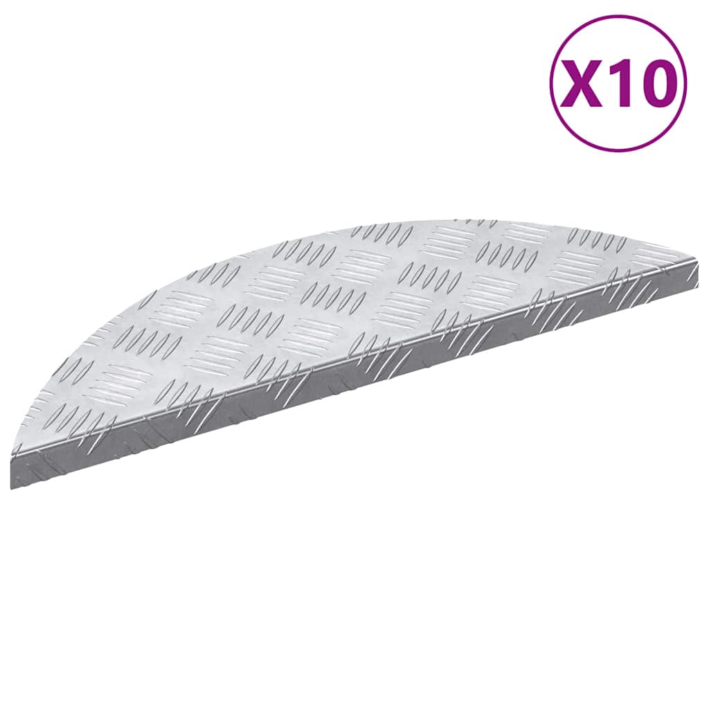 Checker Plates 10 pcs Silver 60 x 18 cm Aluminium