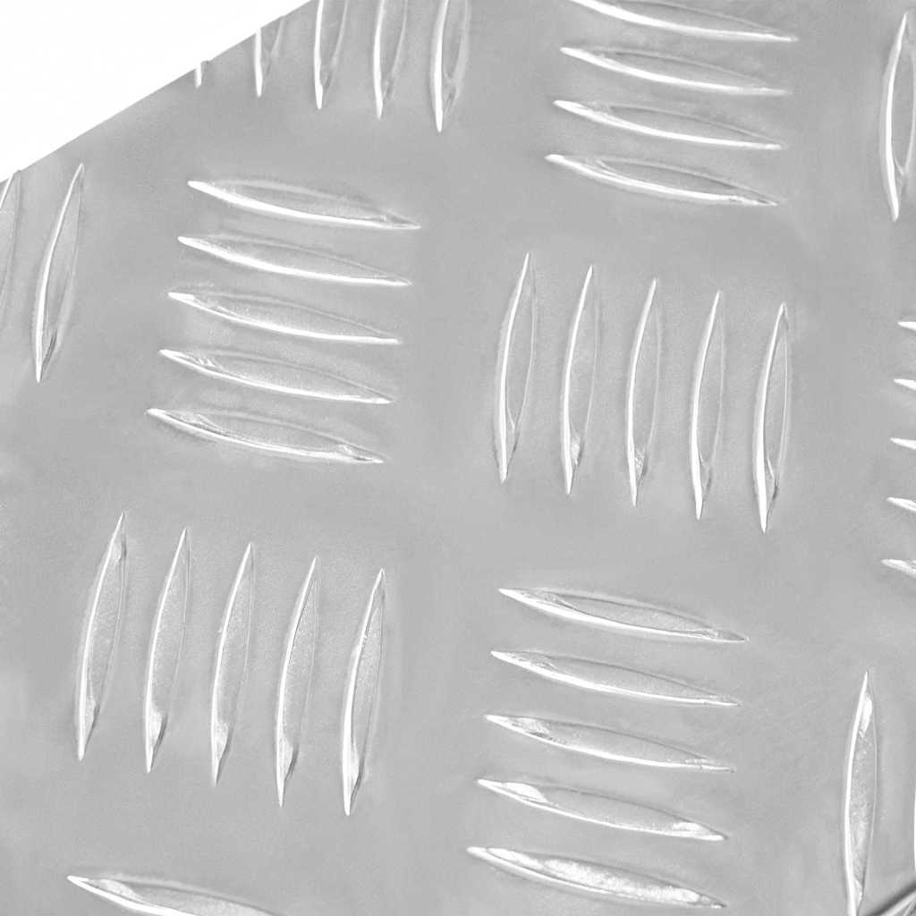 Checker Plates 5 pcs Silver 60 x 18 cm Aluminium