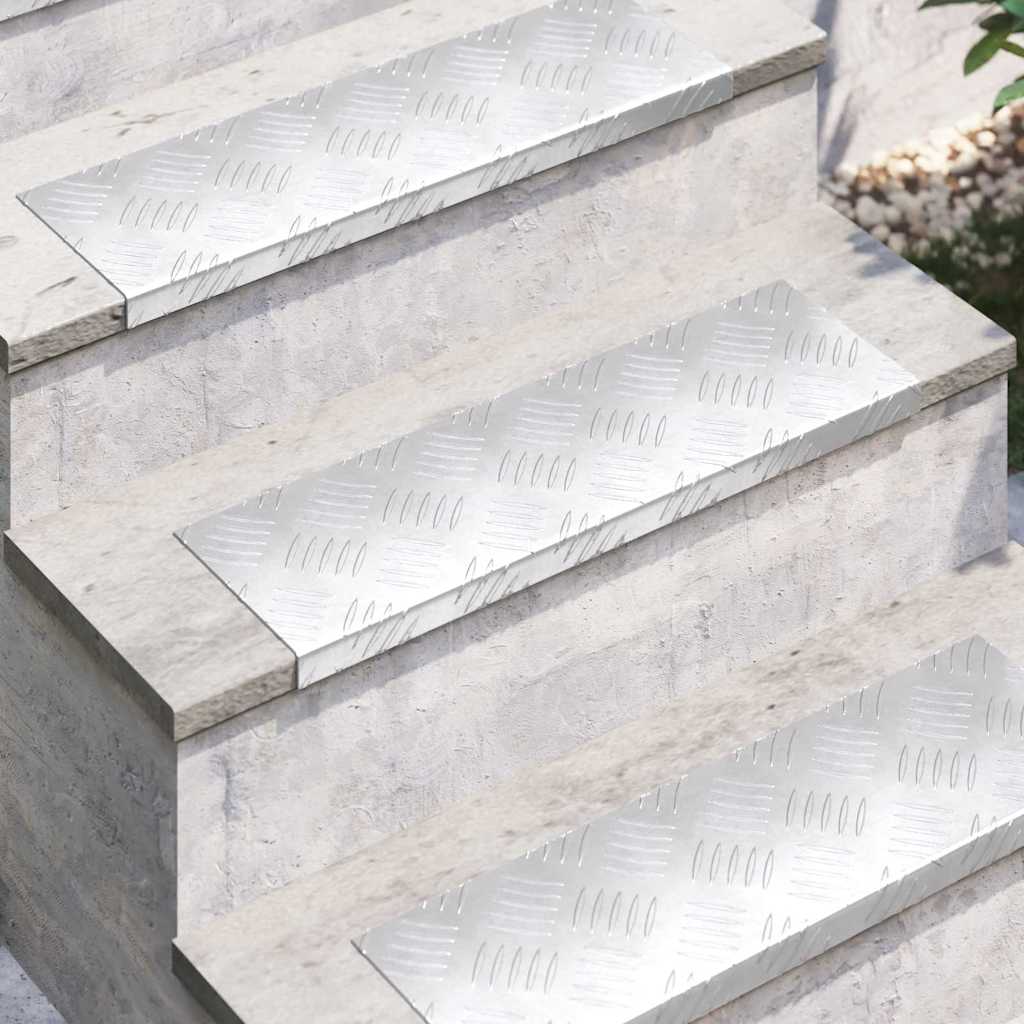 Checker Plates 5 pcs Silver 60 x 18 cm Aluminium
