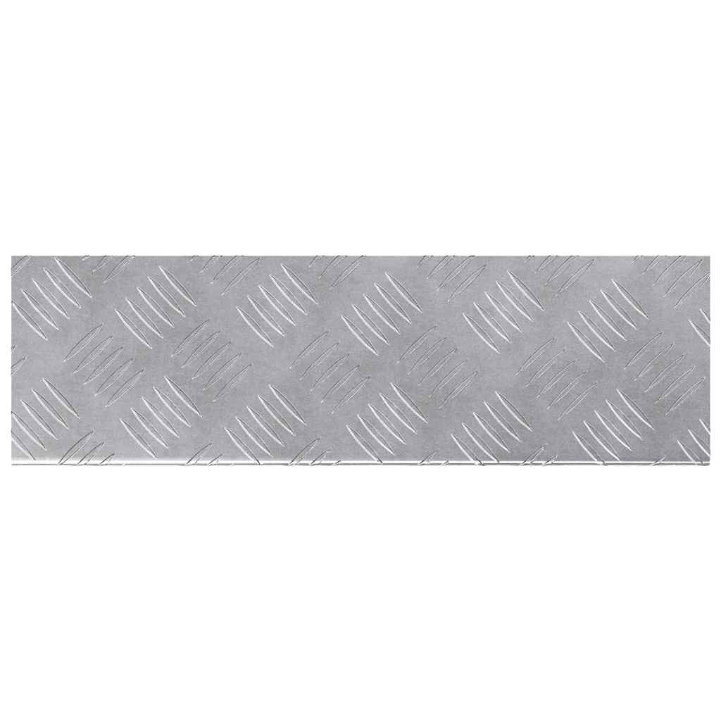 Checker Plates 15 pcs Silver 60 x 18 cm Aluminium