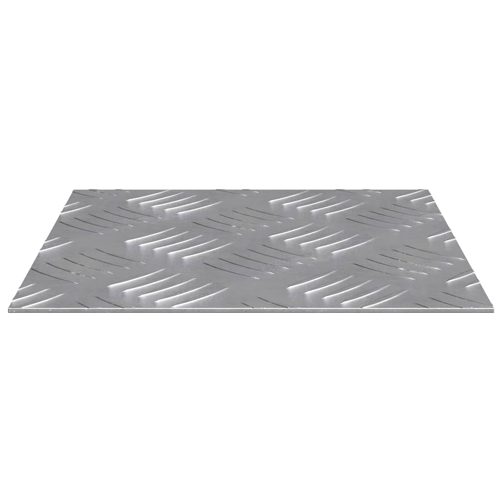 Checker Plates 4 pcs Silver 20 x 20 cm Aluminium