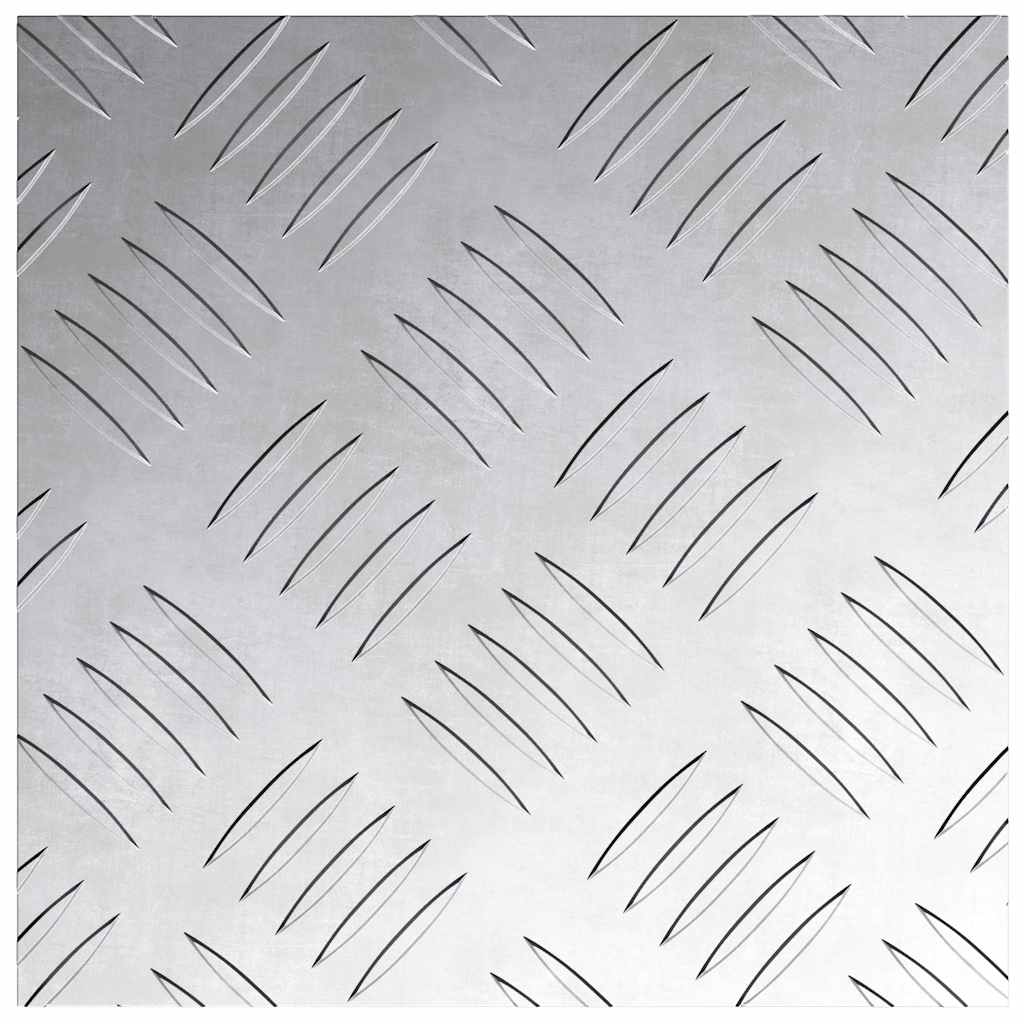 Checker Plates 4 pcs Silver 20 x 20 cm Aluminium