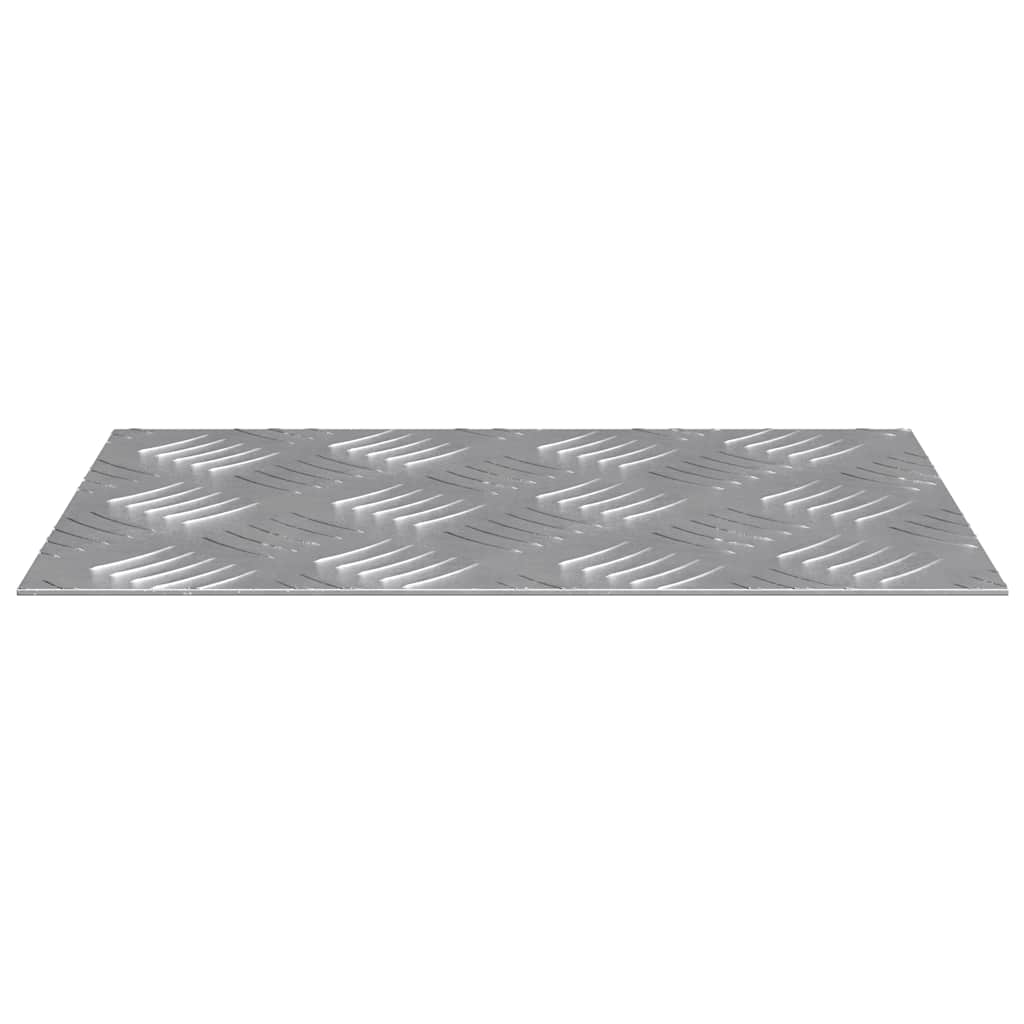 Checker Plates 4 pcs Silver 30 x 20 cm Aluminium