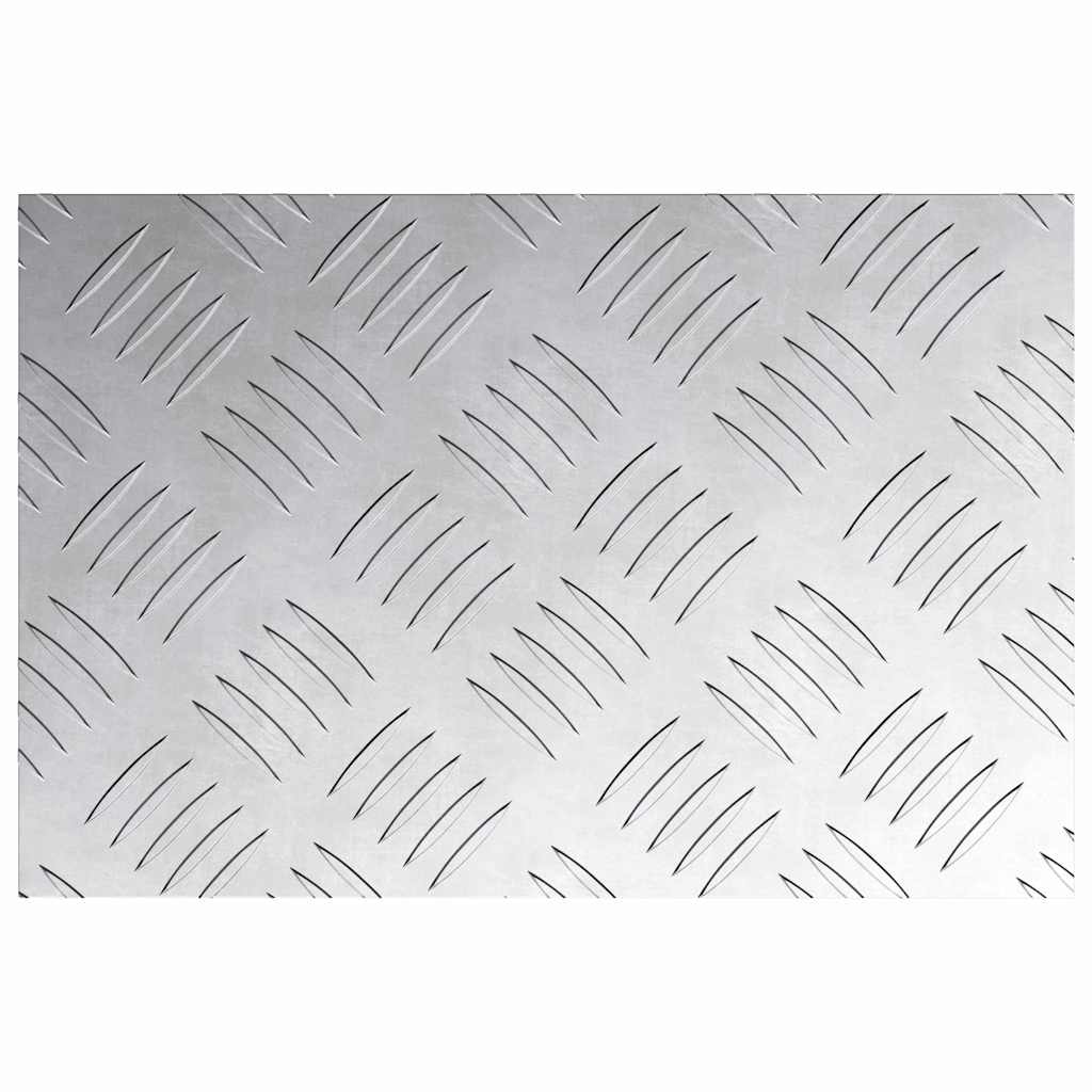 Checker Plates 4 pcs Silver 30 x 20 cm Aluminium