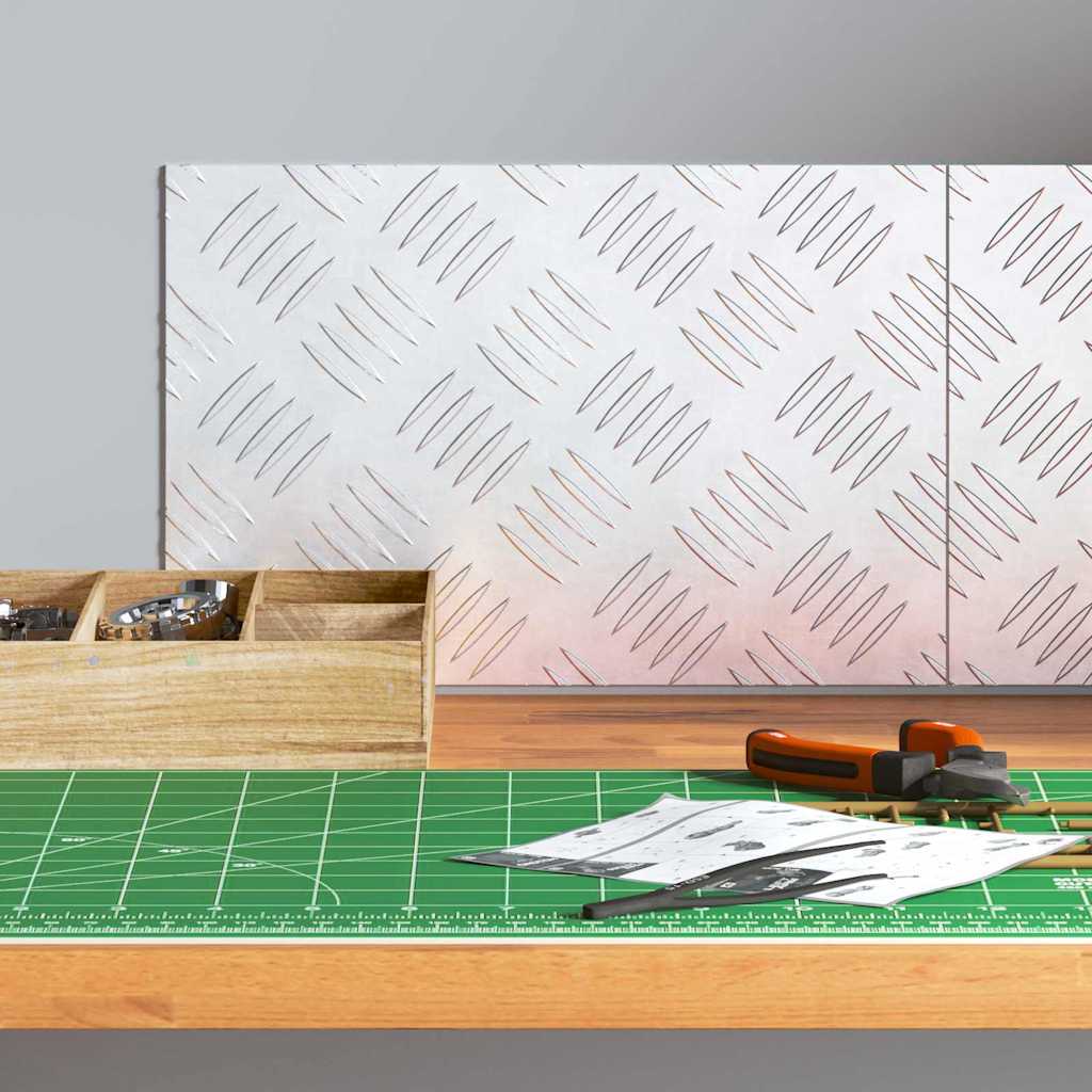 Checker Plates 2 pcs Silver 30 x 20 cm Aluminium