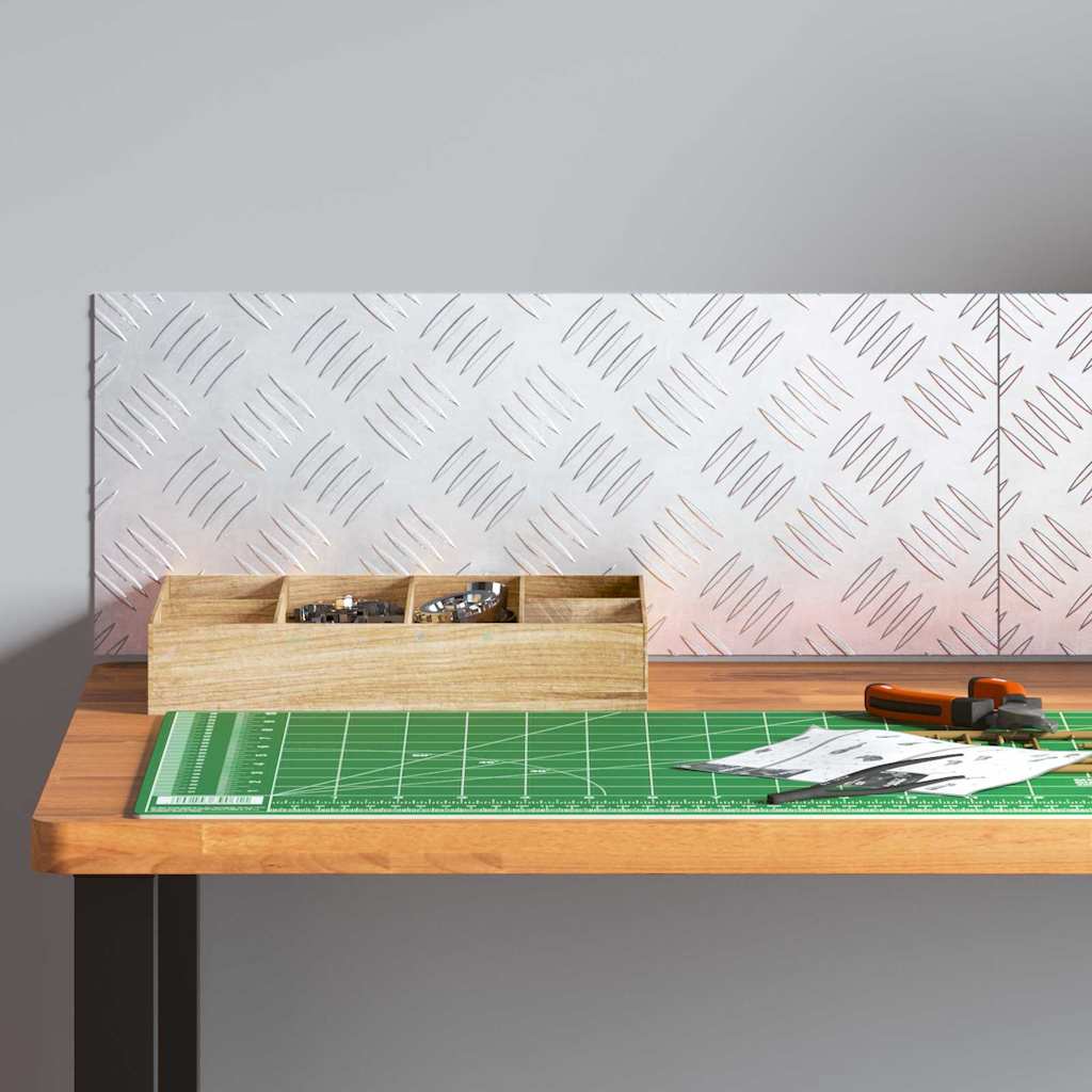 Checker Plates 2 pcs Silver 50 x 20 cm Aluminium