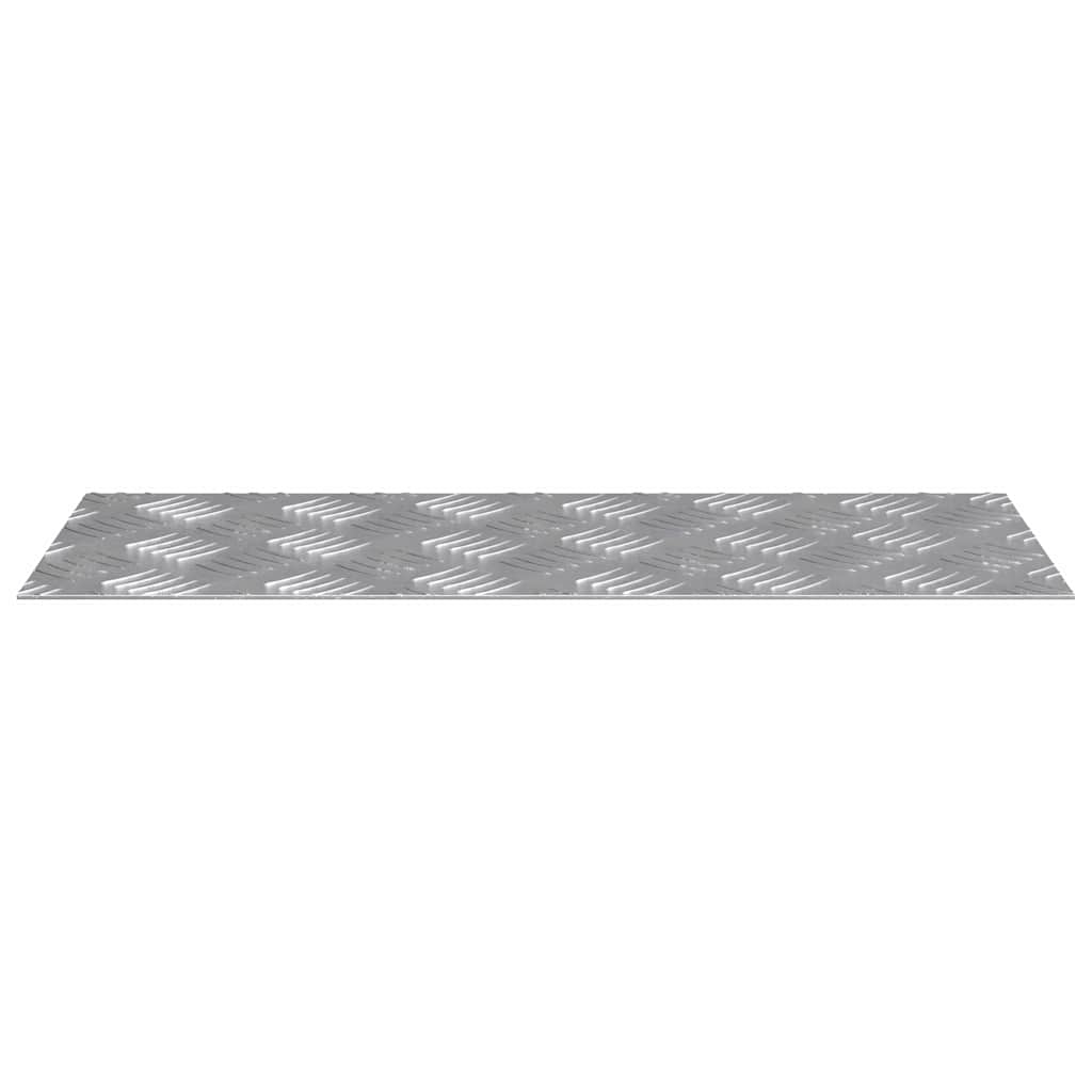 Checker Plates 4 pcs Silver 50 x 20 cm Aluminium