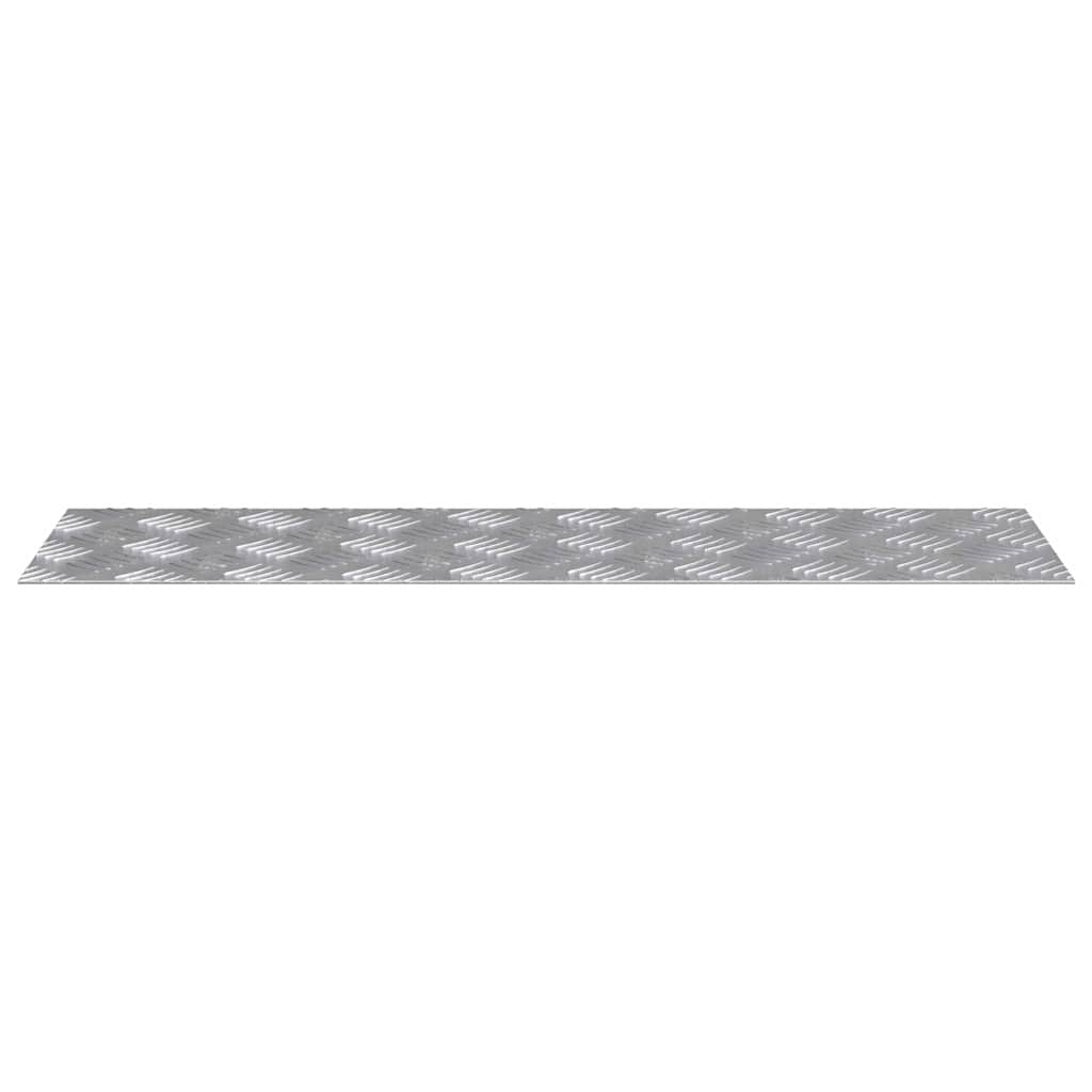 Checker Plates 4 pcs Silver 70 x 20 cm Aluminium