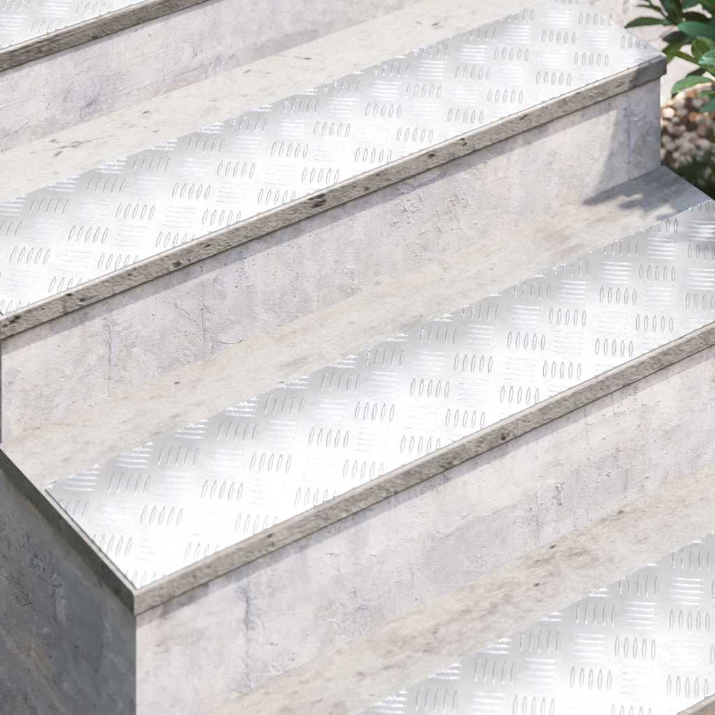 Checker Plates 2 pcs Silver 100 x 20 cm Aluminium