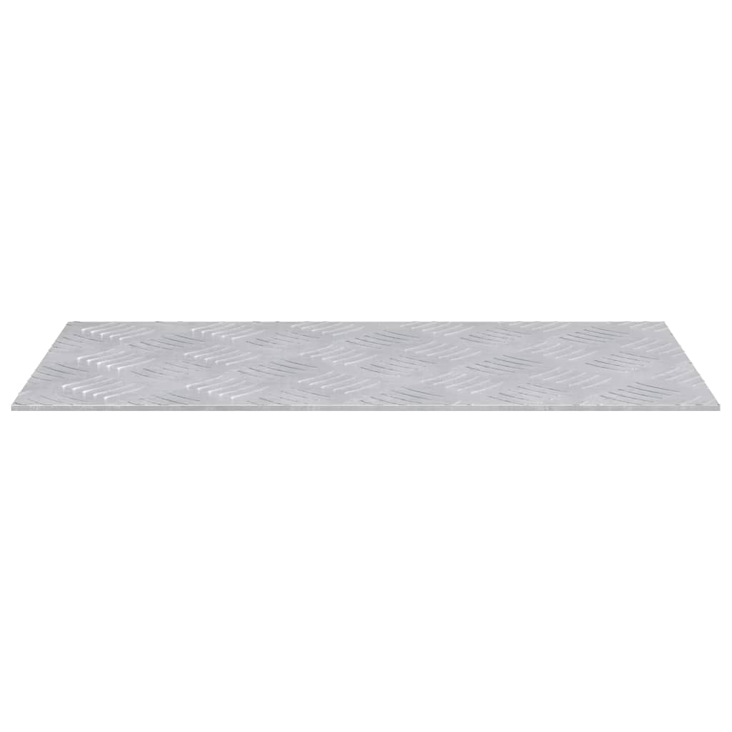 Checker Plates 4 pcs Silver 50 x 25 cm Aluminium