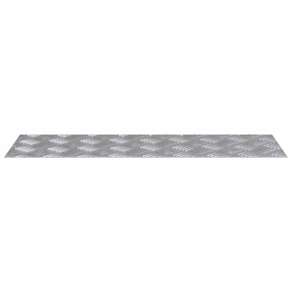 Checker Plates 4 pcs Silver 75 x 25 cm Aluminium