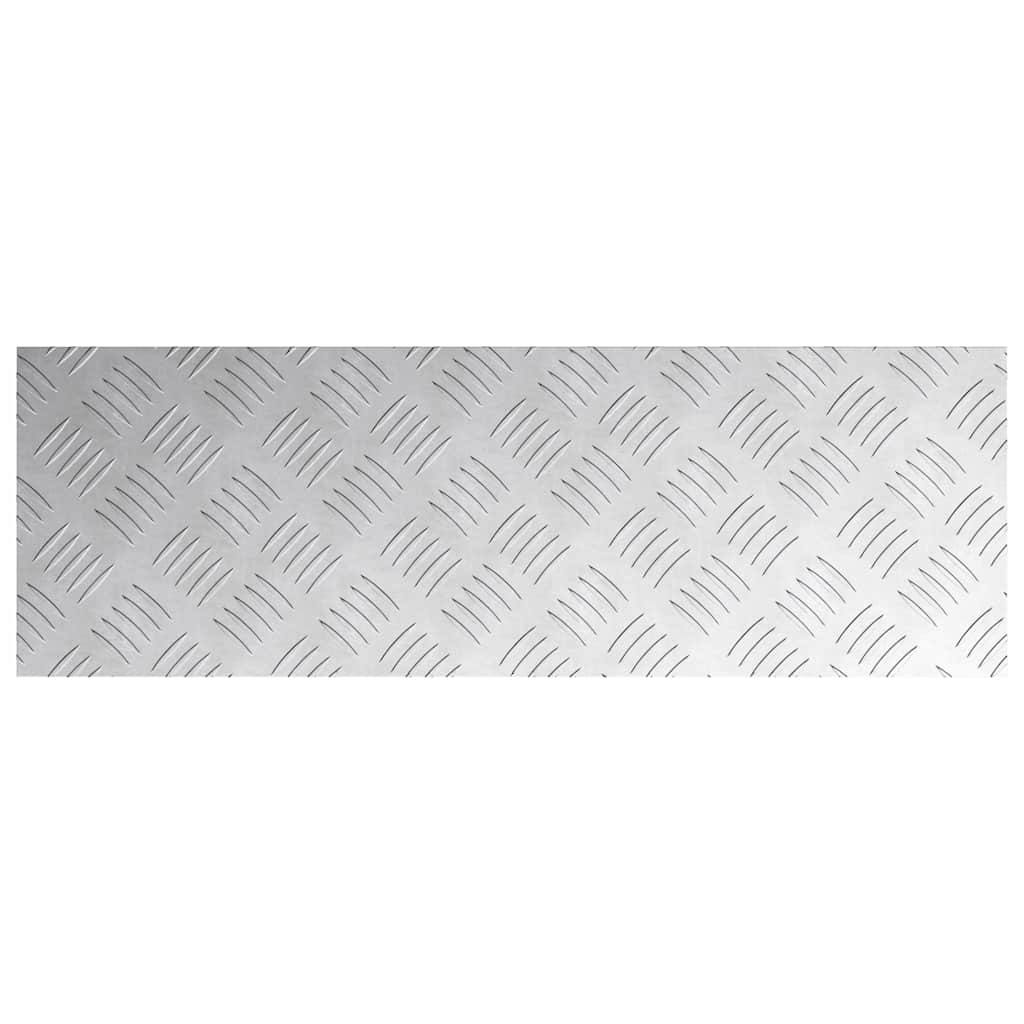 Checker Plates 4 pcs Silver 75 x 25 cm Aluminium
