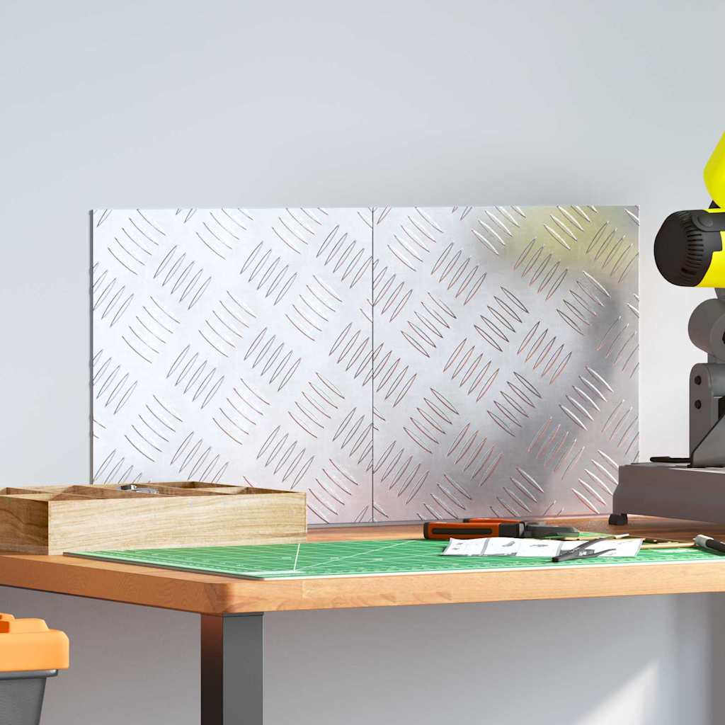 Checker Plates 2 pcs Silver 30 x 30 cm Aluminium