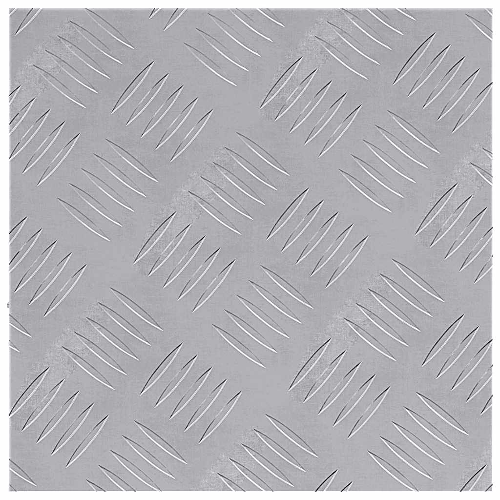 Checker Plates 4 pcs Silver 30 x 30 cm Aluminium