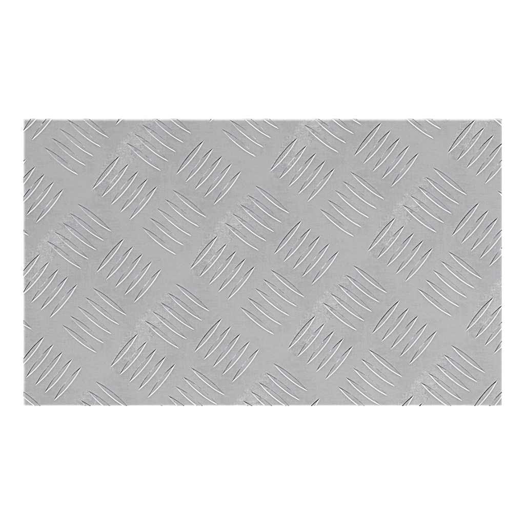 Checker Plates 4 pcs Silver 50 x 30 cm Aluminium