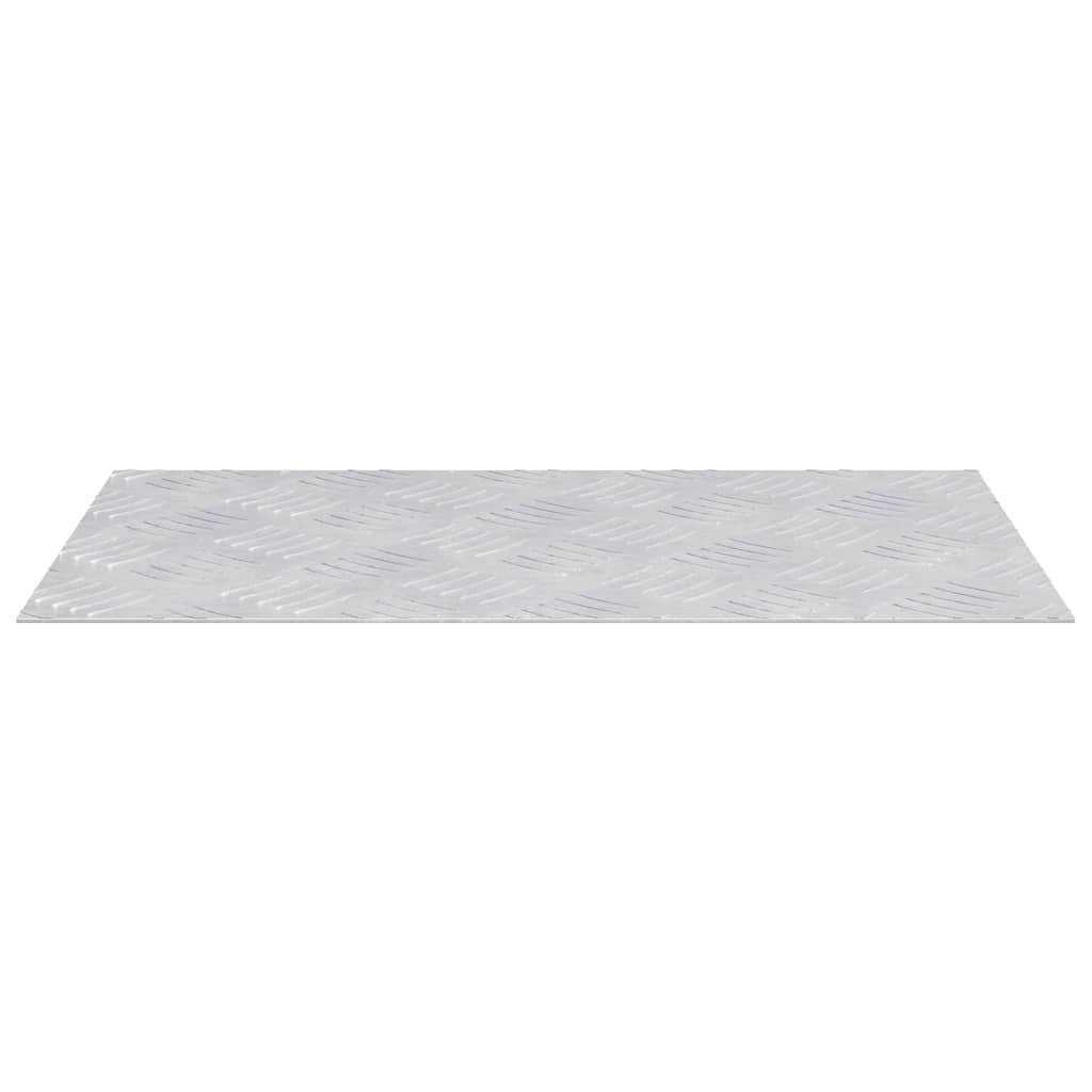 Checker Plates 4 pcs Silver 50 x 30 cm Aluminium