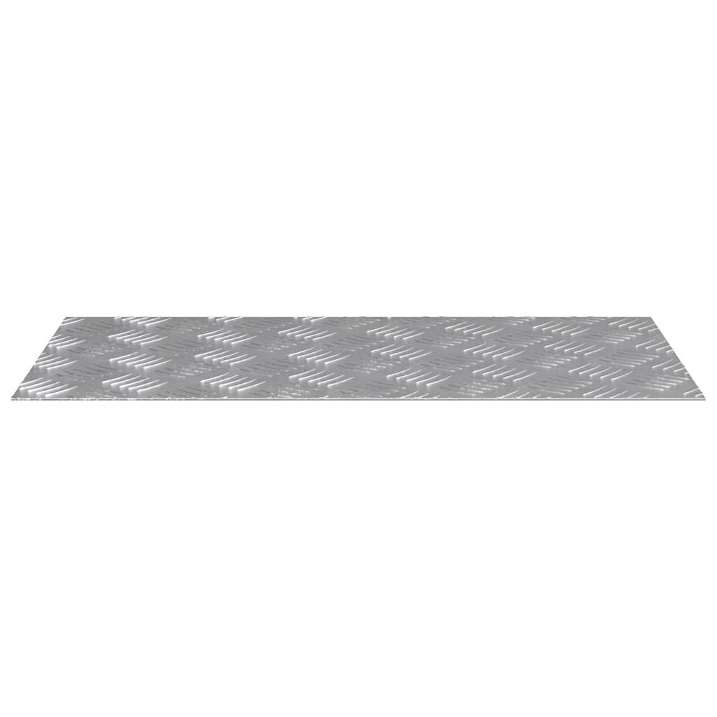 Checker Plates 4 pcs Silver 60 x 30 cm Aluminium