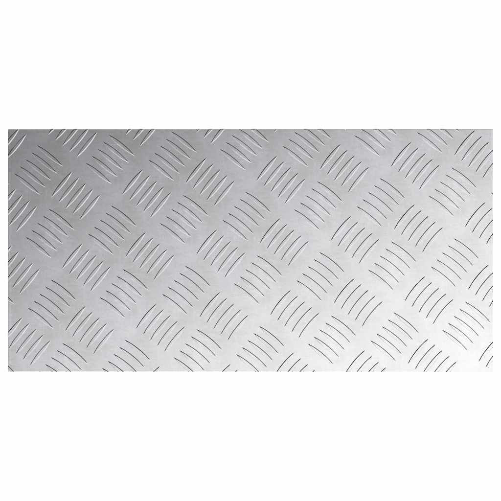 Checker Plates 4 pcs Silver 60 x 30 cm Aluminium