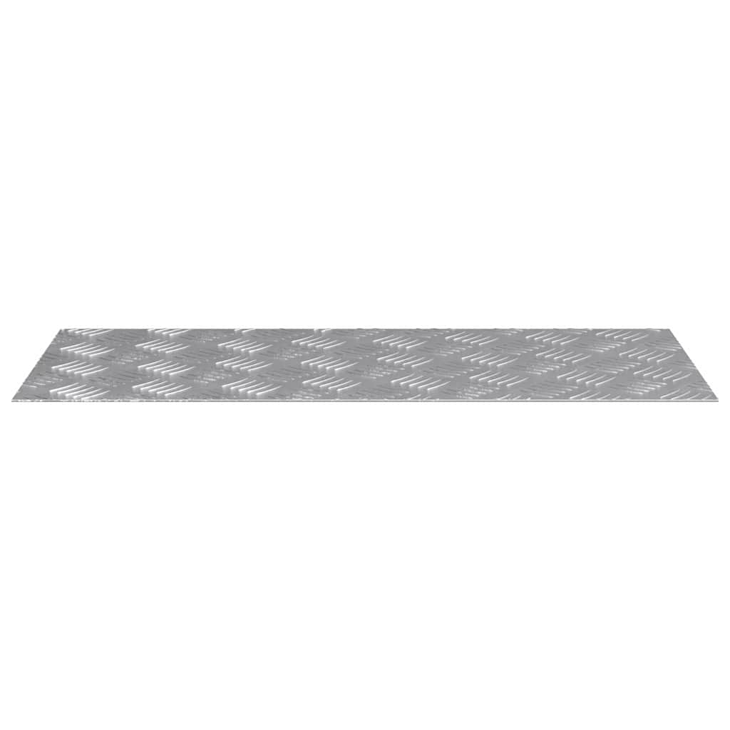 Checker Plates 4 pcs Silver 70 x 30 cm Aluminium