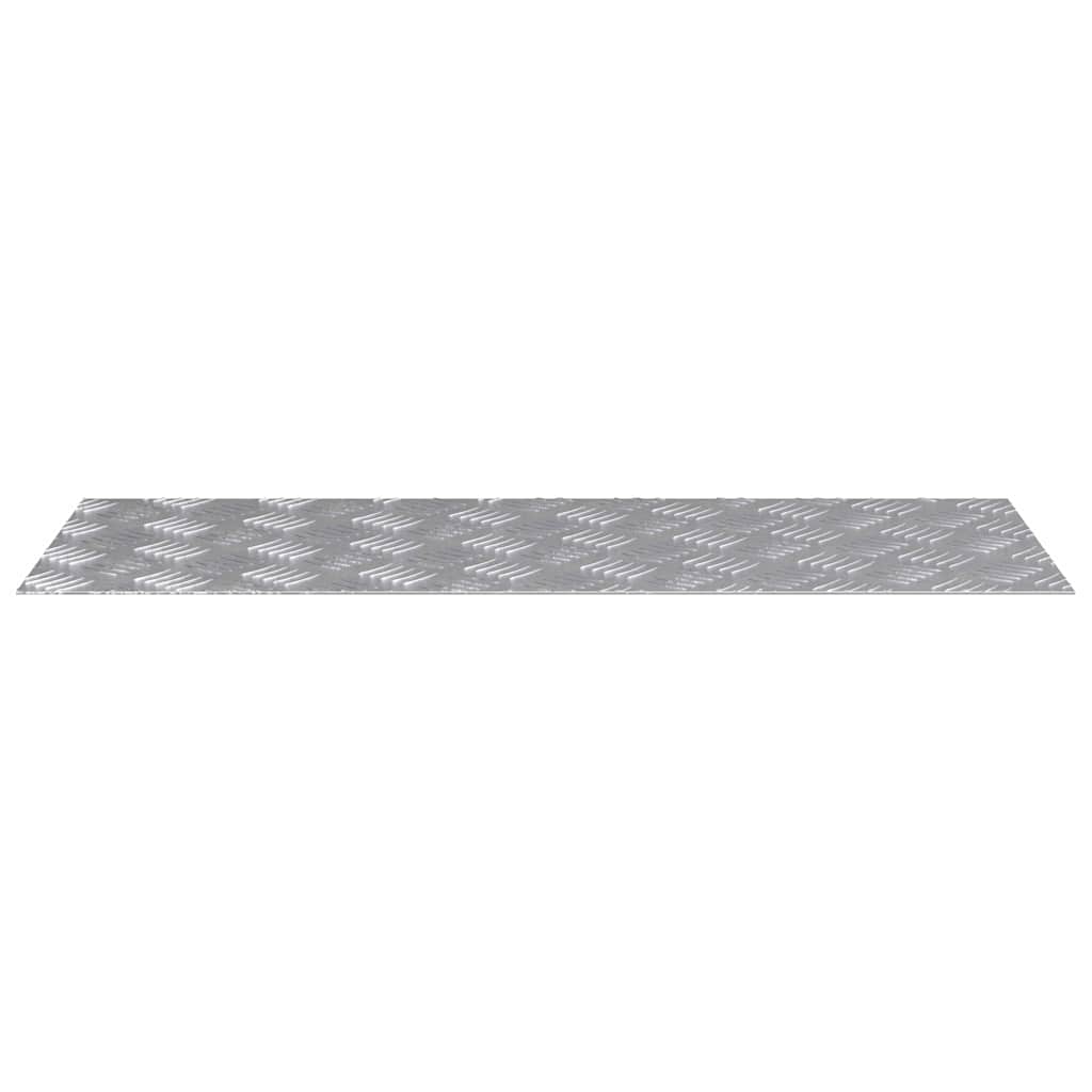 Checker Plates 4 pcs Silver 80 x 30 cm Aluminium