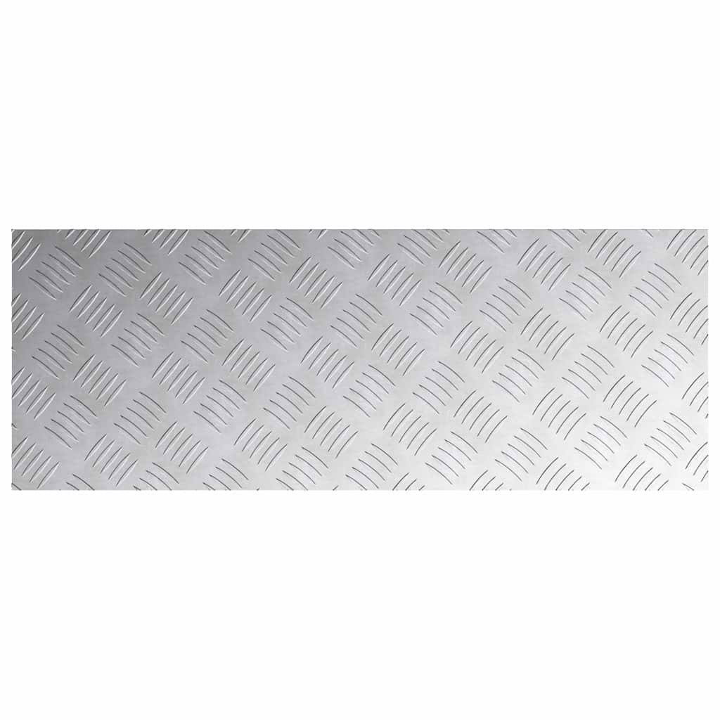 Checker Plates 4 pcs Silver 80 x 30 cm Aluminium