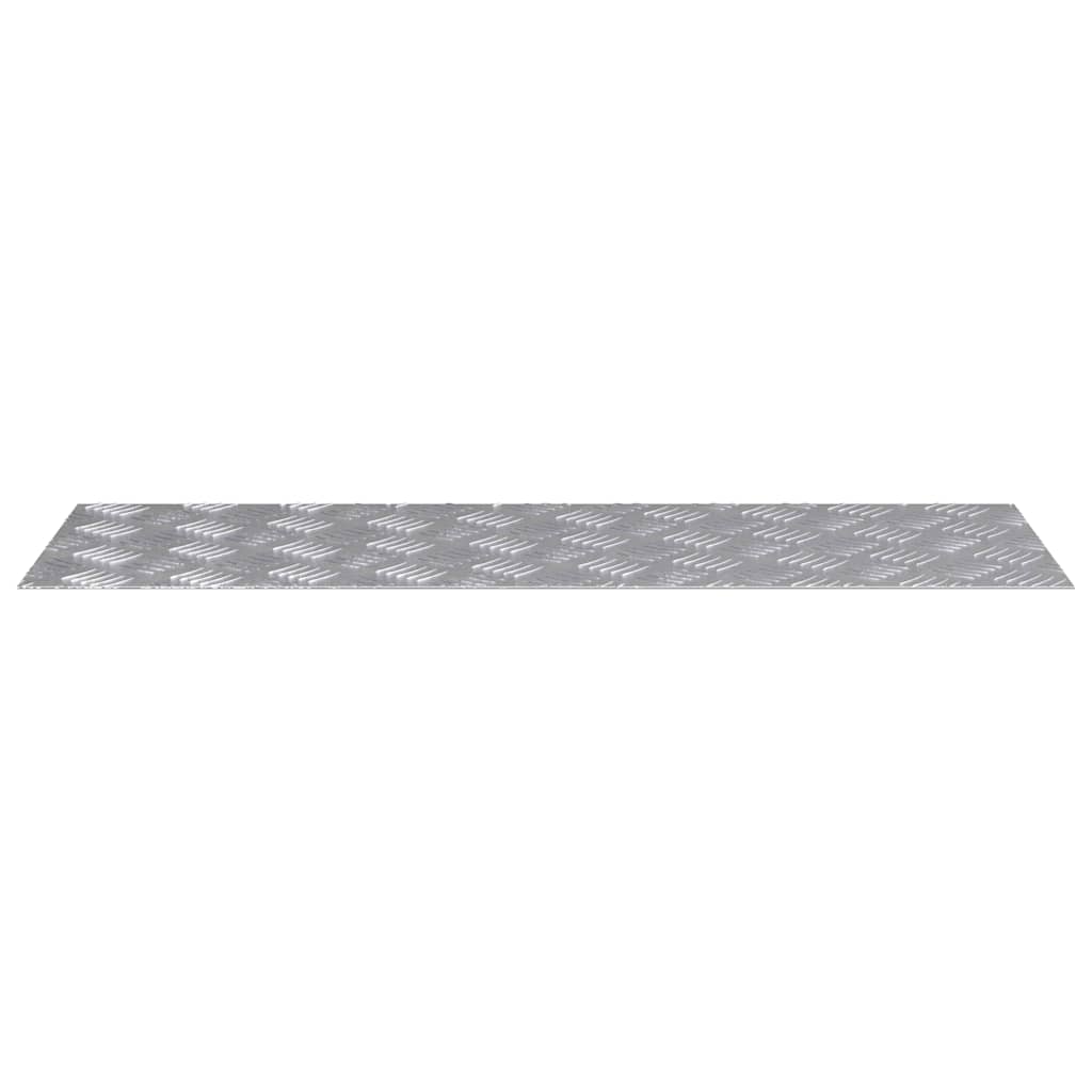 Checker Plates 4 pcs Silver 90 x 30 cm Aluminium