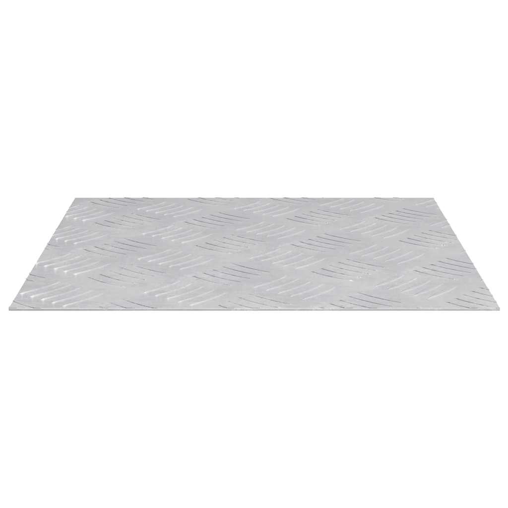 Checker Plates 4 pcs Silver 40 x 40 cm Aluminium