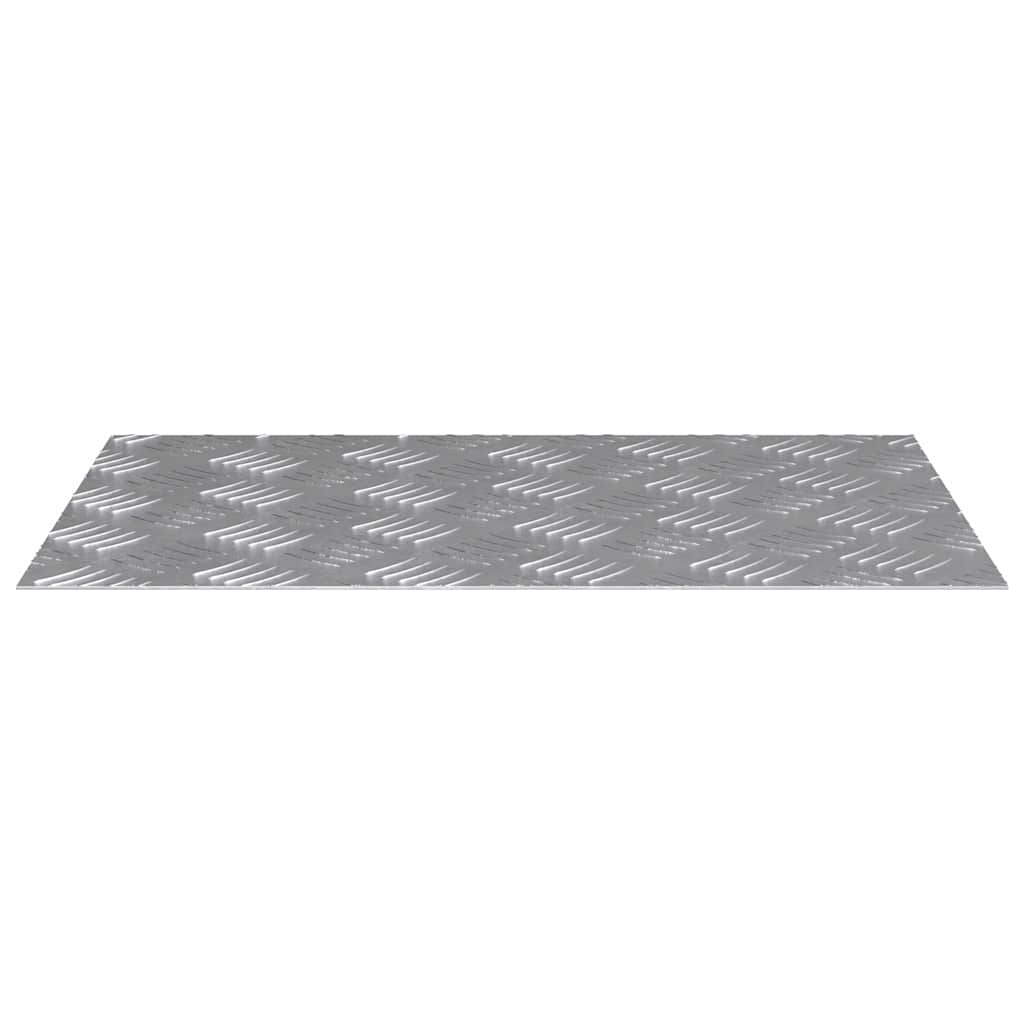 Checker Plates 4 pcs Silver 60 x 40 cm Aluminium