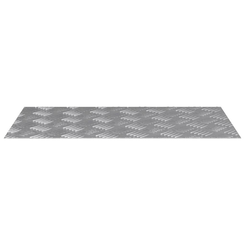 Checker Plates 4 pcs Silver 70 x 40 cm Aluminium