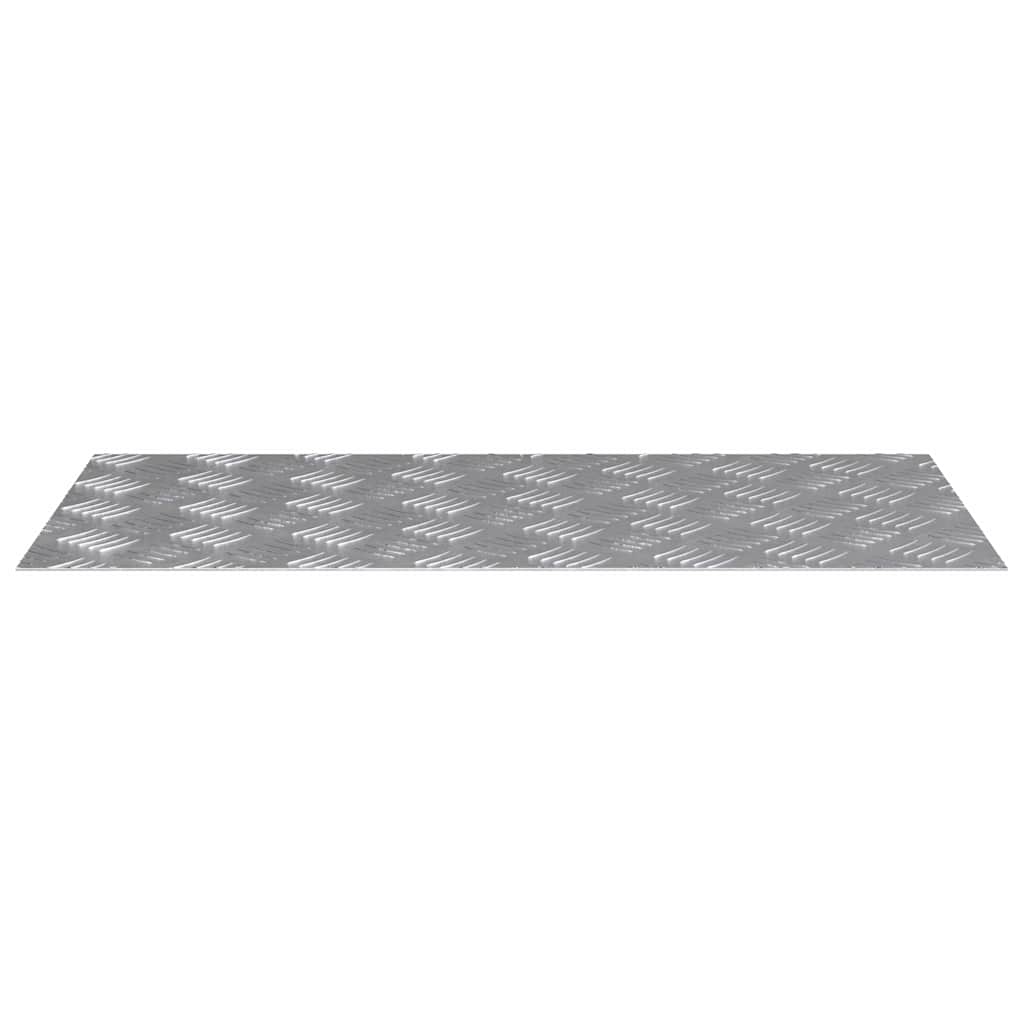 Checker Plates 4 pcs Silver 80 x 40 cm Aluminium