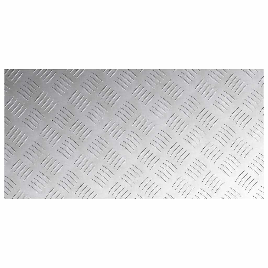 Checker Plates 4 pcs Silver 80 x 40 cm Aluminium