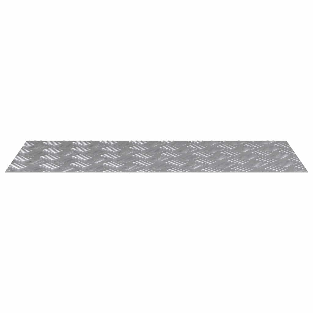 Checker Plates 4 pcs Silver 90 x 40 cm Aluminium