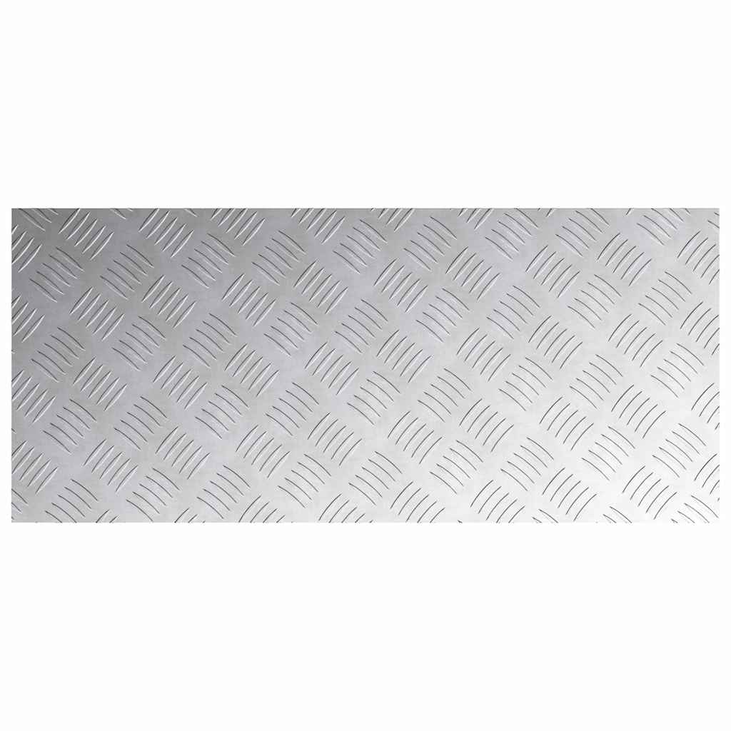 Checker Plates 4 pcs Silver 90 x 40 cm Aluminium