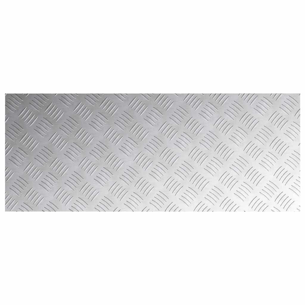 Checker Plates 4 pcs Silver 100 x 40 cm Aluminium