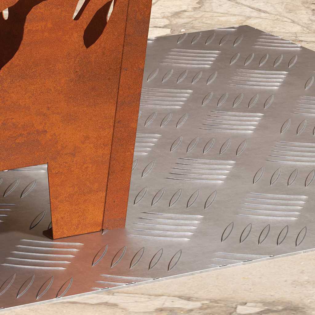 Checker Plates 2 pcs Silver 50 x 50 cm Aluminium