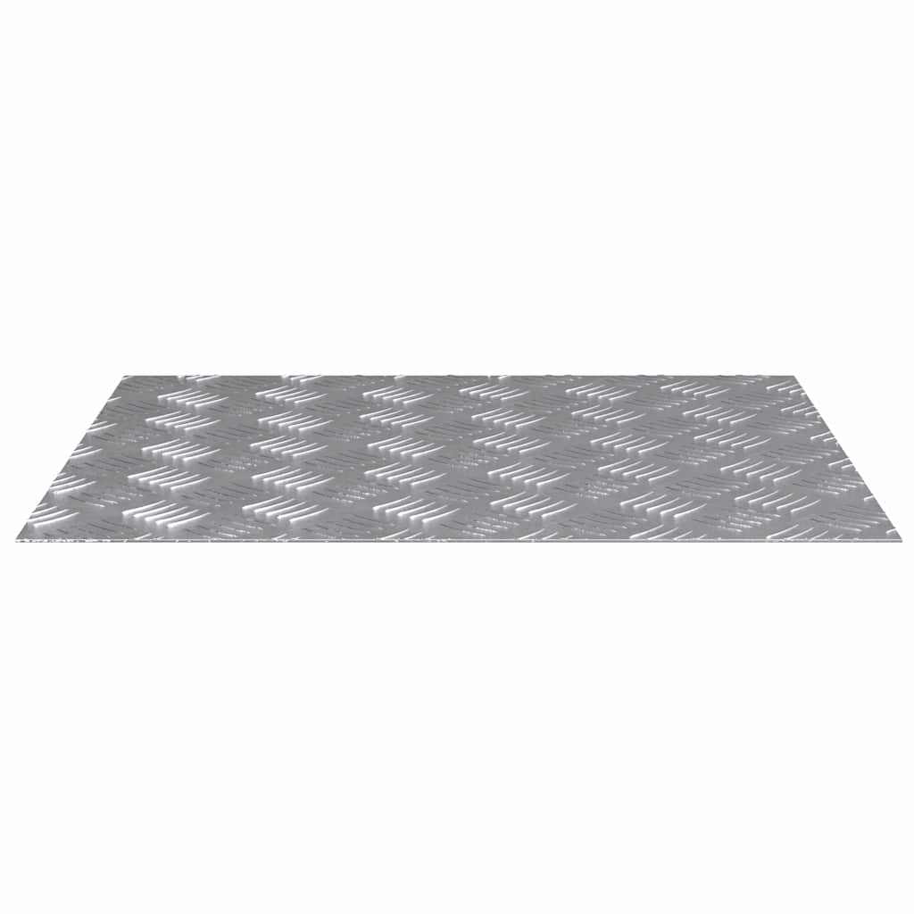 Checker Plates 4 pcs Silver 60 x 50 cm Aluminium