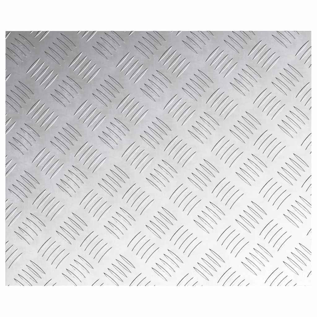 Checker Plates 4 pcs Silver 60 x 50 cm Aluminium