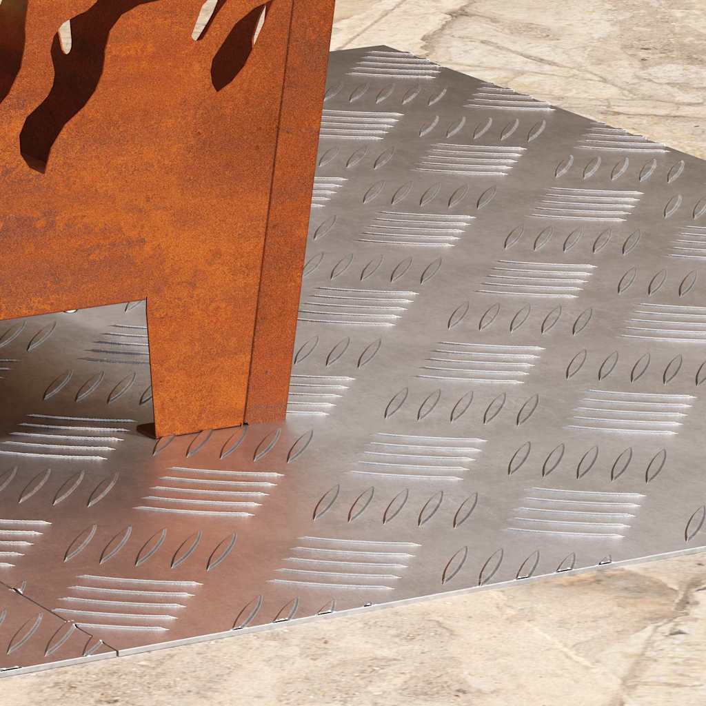 Checker Plates 2 pcs Silver 70 x 50 cm Aluminium