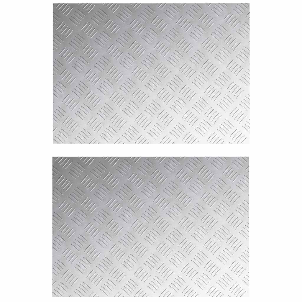 Checker Plates 2 pcs Silver 70 x 50 cm Aluminium