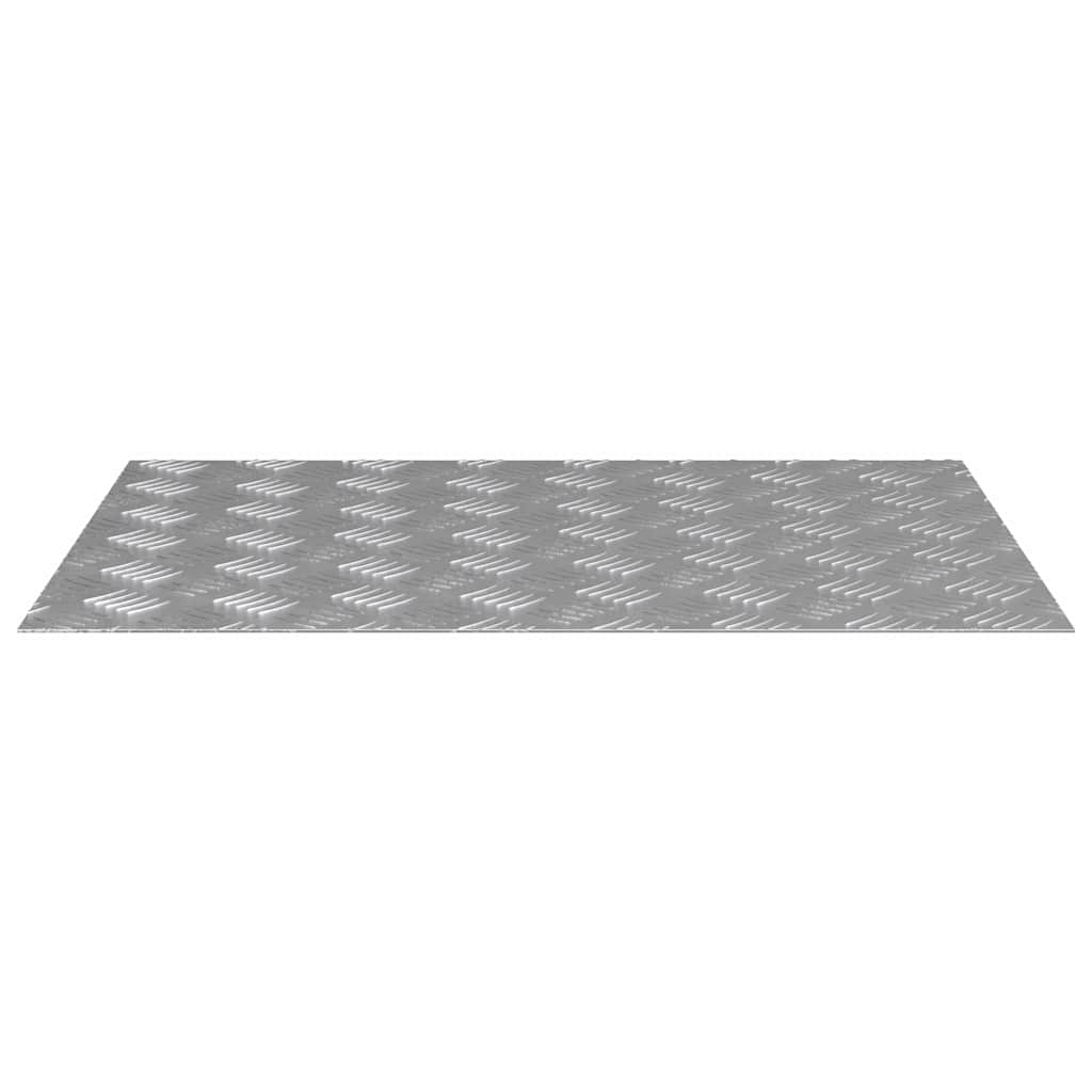 Checker Plates 4 pcs Silver 70 x 50 cm Aluminium