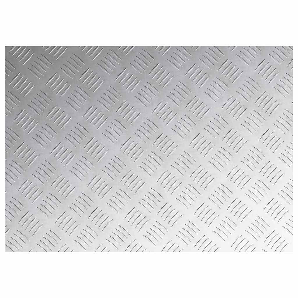 Checker Plates 4 pcs Silver 70 x 50 cm Aluminium