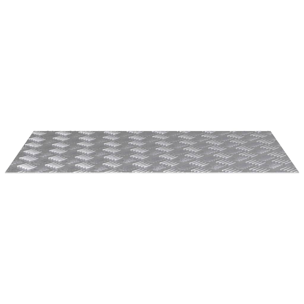 Checker Plates 4 pcs Silver 80 x 50 cm Aluminium
