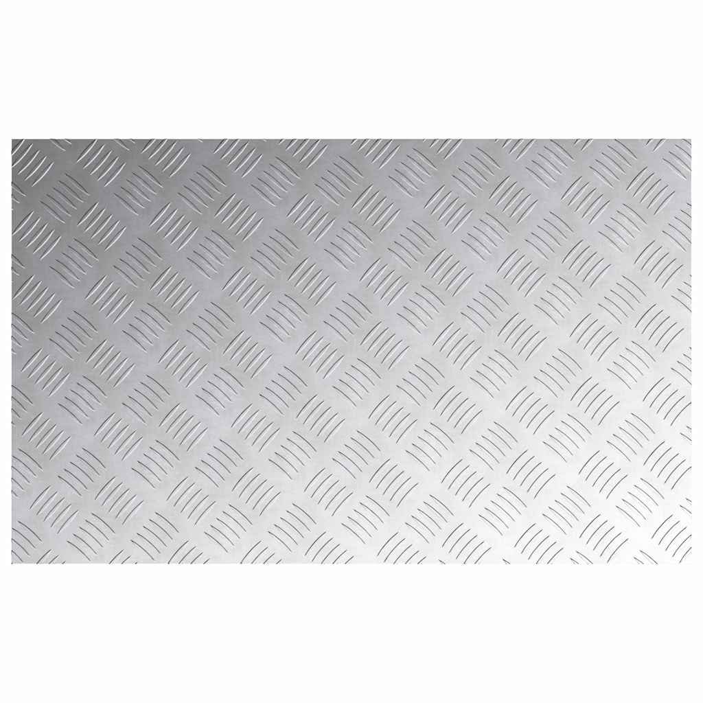 Checker Plates 4 pcs Silver 80 x 50 cm Aluminium