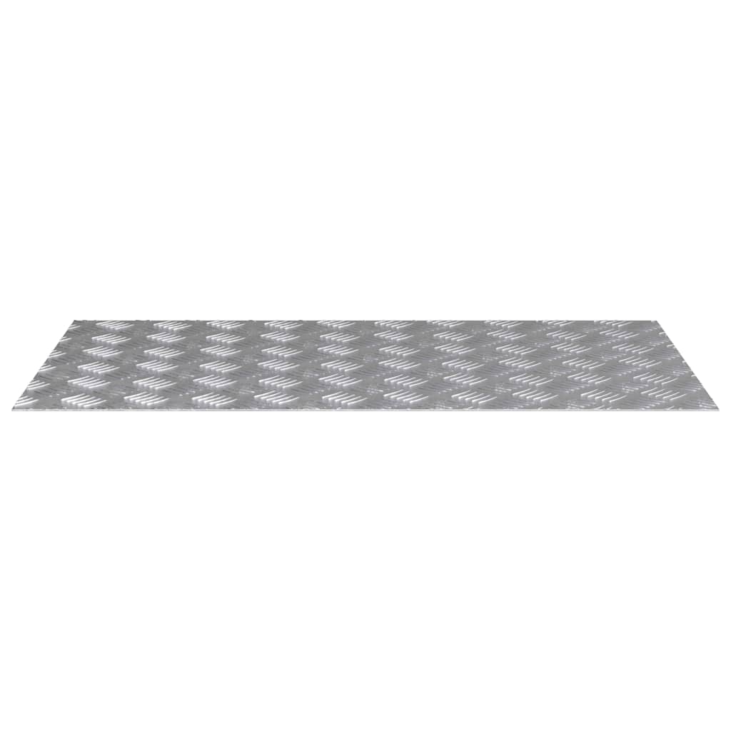 Checker Plates 4 pcs Silver 90 x 50 cm Aluminium
